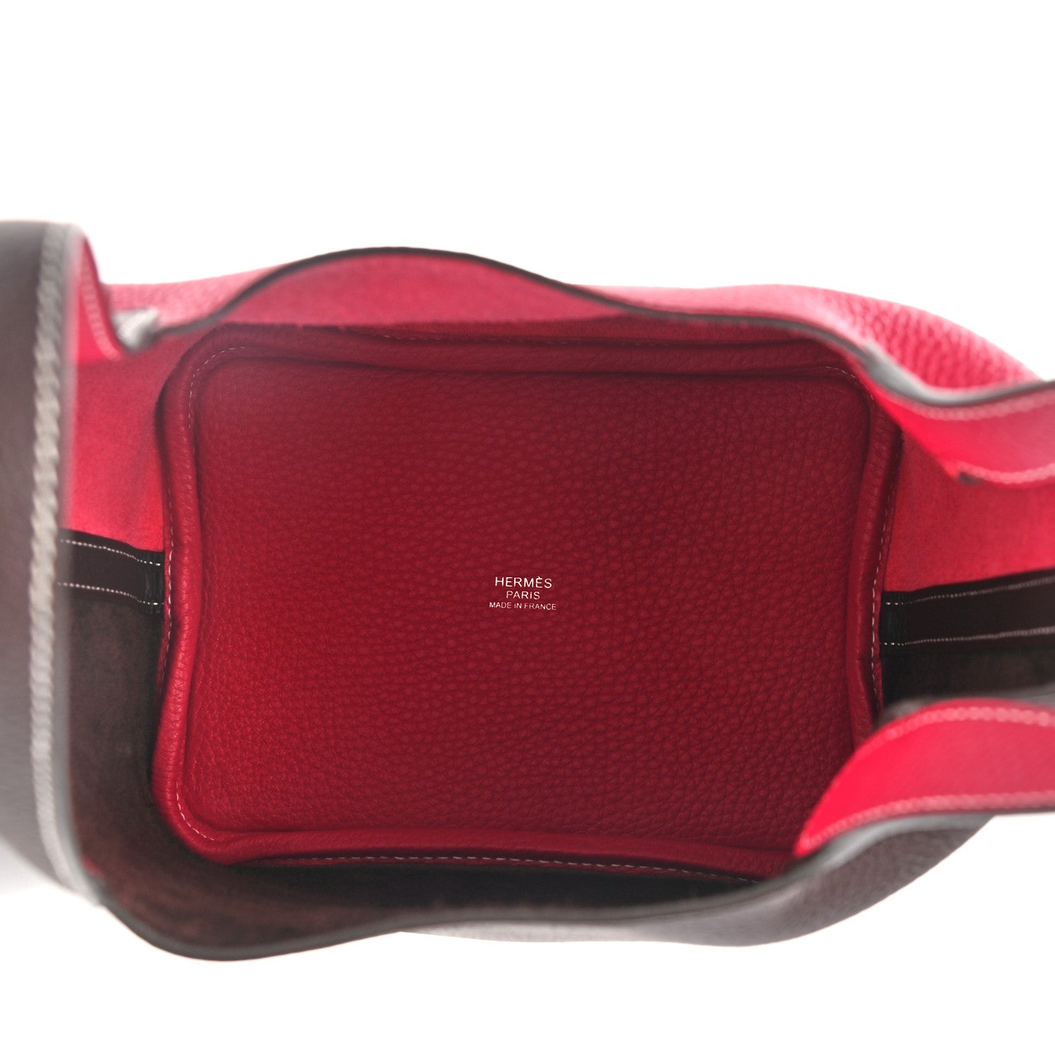 Hermes Taurillon Clemence Casaque Picotin Lock 18 PM Rouge Sellier Framboise 5 of 11