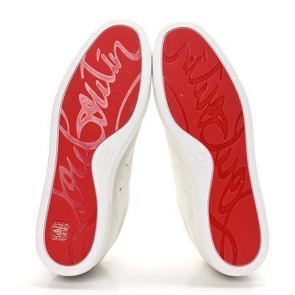 Christian Louboutin Grained Calfskin Rantulow Flat Sneakers 44.5 Latte 5 of 8