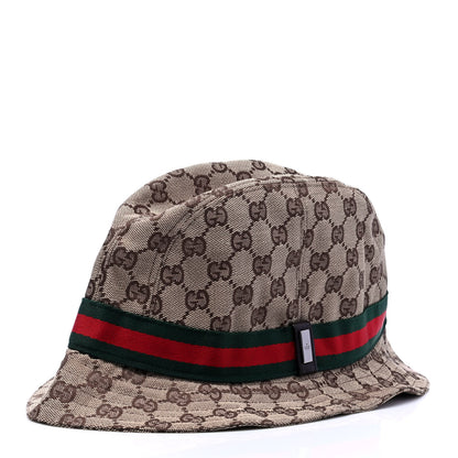 Gucci Monogram Web Bucket Hat L Brown 1 of 5