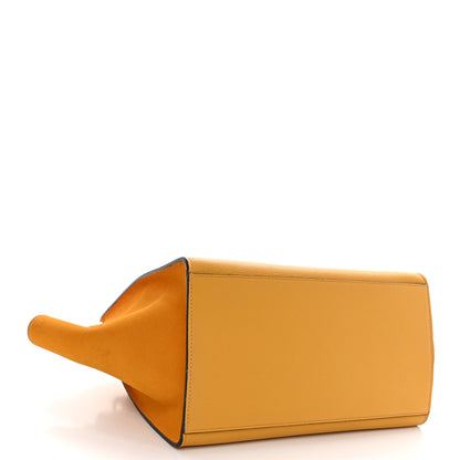 Celine Drummed Calfskin Suede Medium Trapeze Ocre 4 of 9