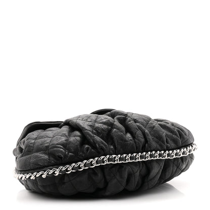 Chanel Washed Lambskin Quilted Medium Chain Around Messenger Black 4 of 11