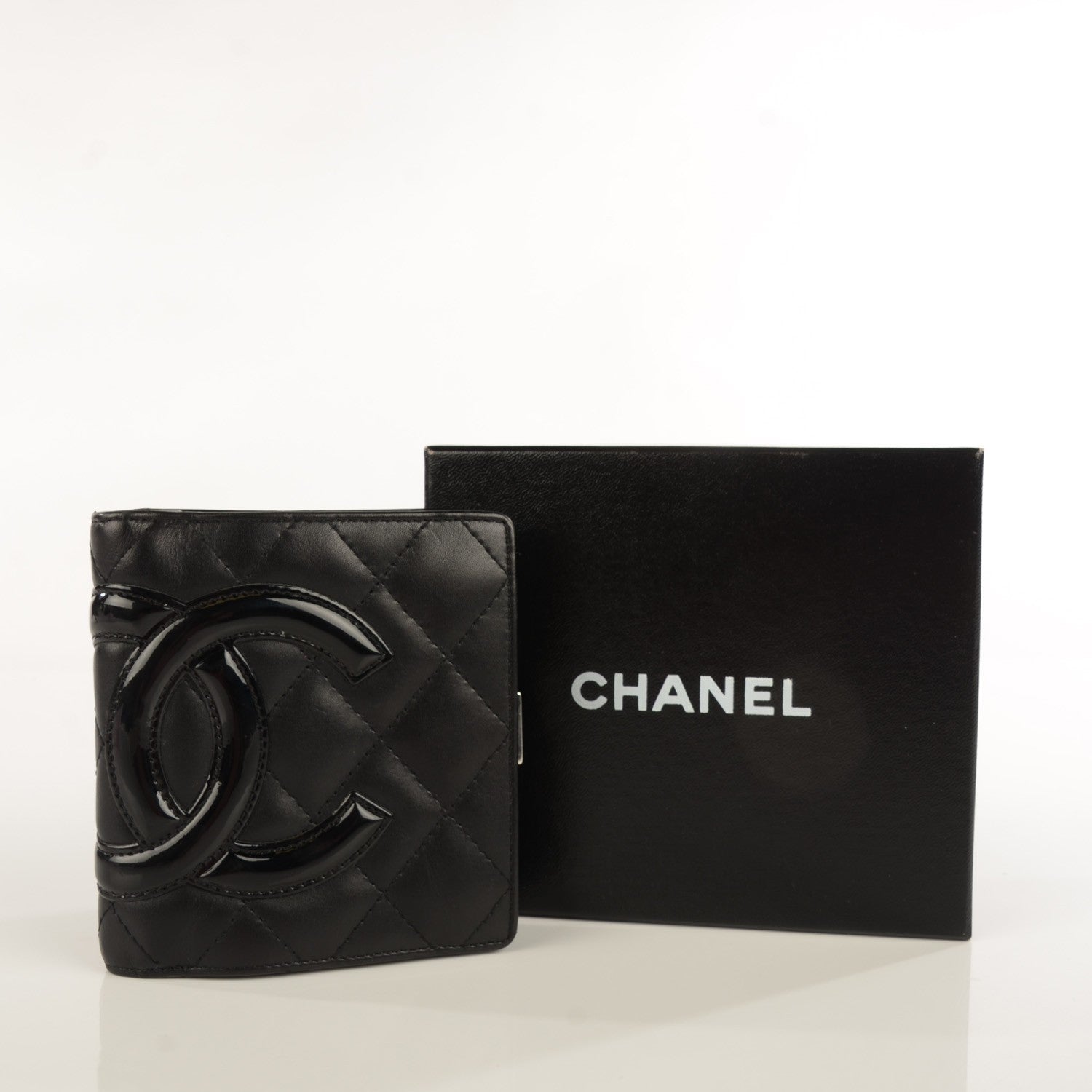 Chanel Calfskin Quilted Cambon Bi-Fold Wallet Black 5 of 9
