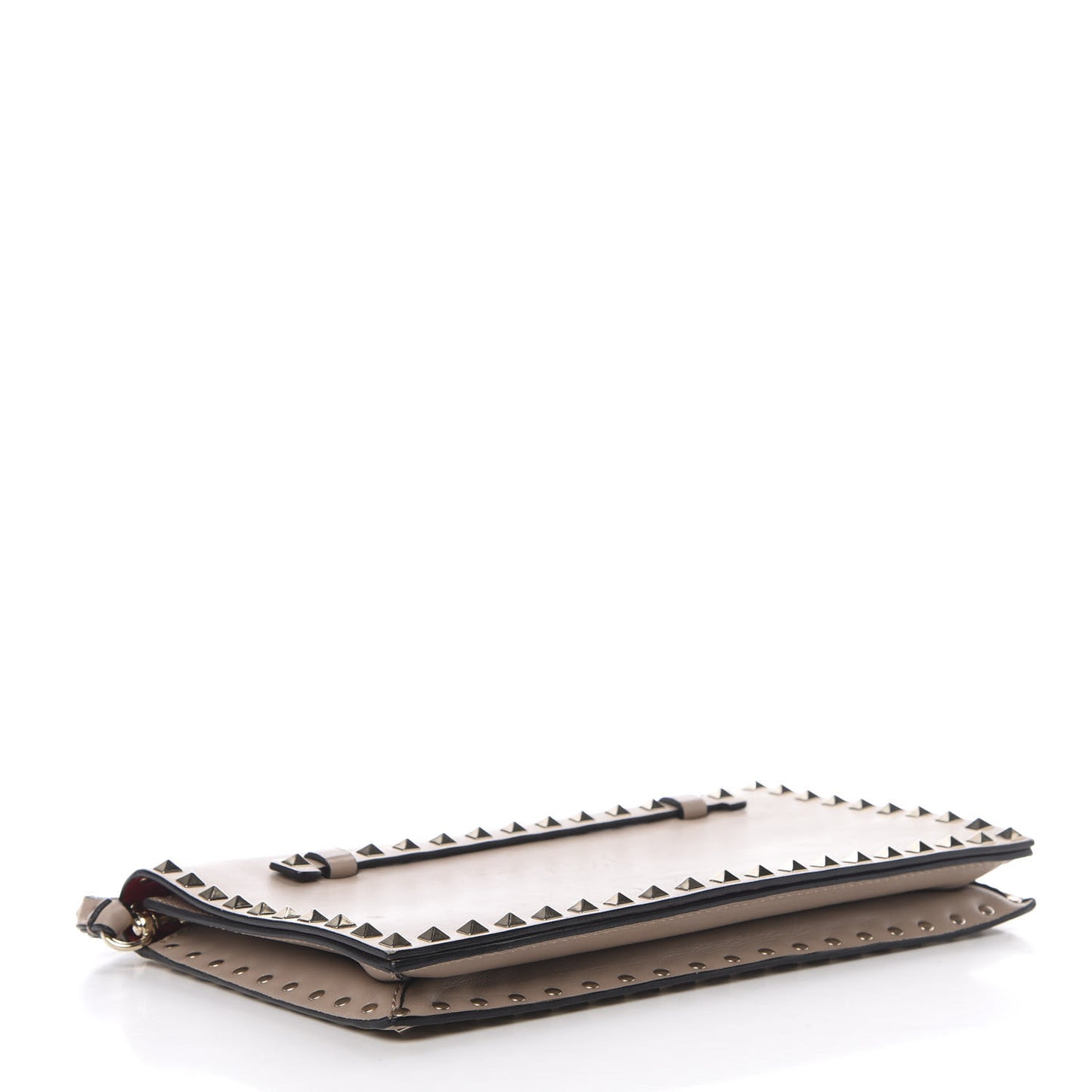 Nappa Rockstud Wristlet Clutch Poudre