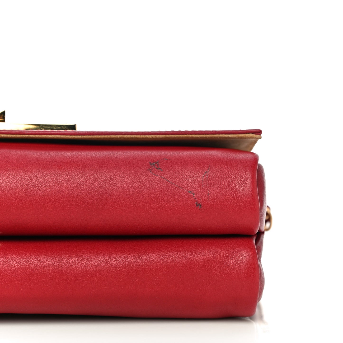 Calfskin Paris Pequin Small Shoulder Bag Red