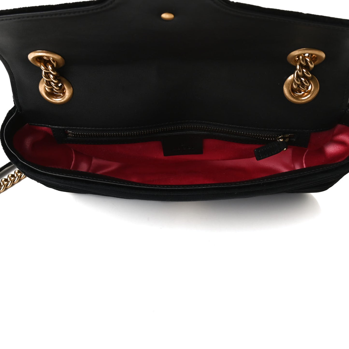 Velvet Matelasse Small GG Marmont Shoulder Bag Black