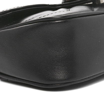 Gucci Calfskin Matelasse Monochrome GG Marmont Chain Belt Bag Black 9 of 10