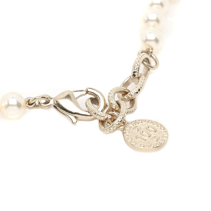 Chanel Pearl CC 100th Anniversary Necklace Light Gold 9 of 12