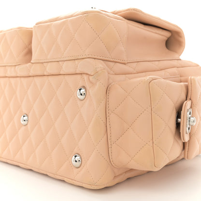 Chanel Calfskin Quilted Large Cambon Multipocket Reporter Beige Black 10 of 11