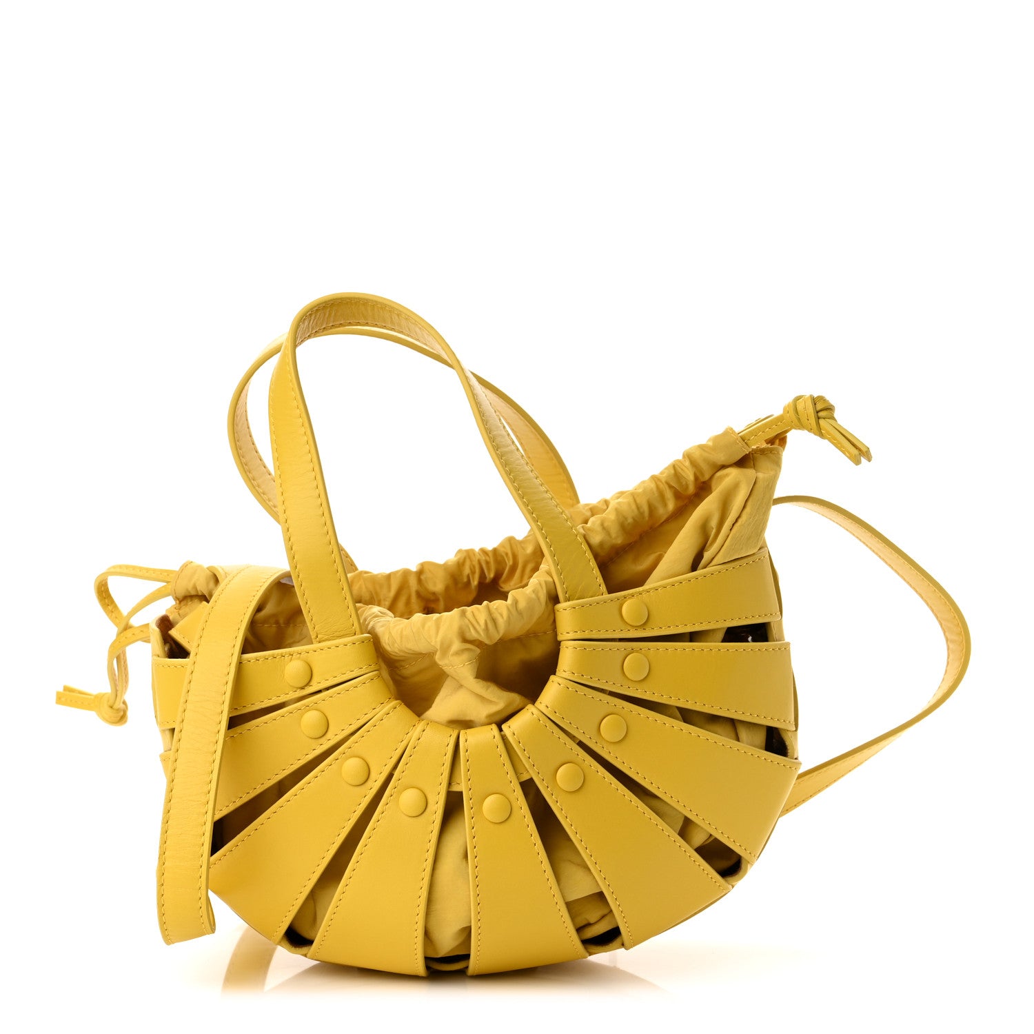 Bottega Veneta French Calfskin Small Shell Bag Yellow 1 of 9