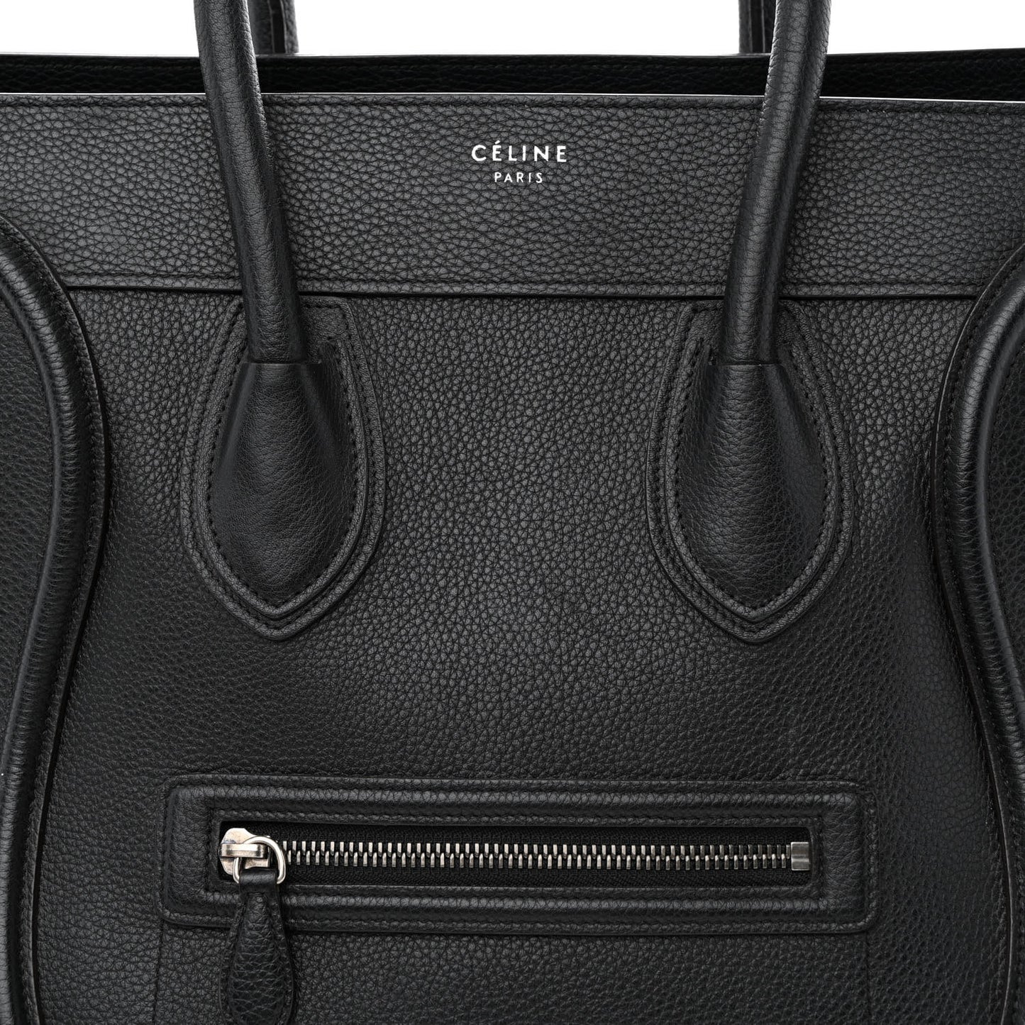 Drummed Calfskin Mini Luggage Black