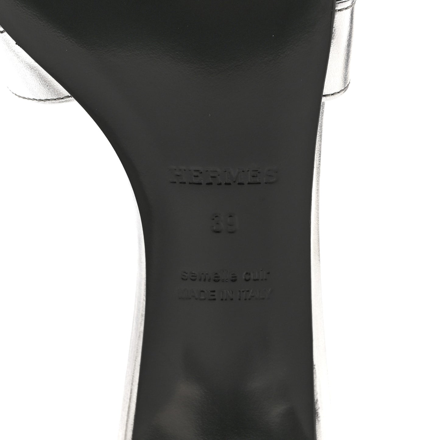 Metallic Nappa Oasis Sandals 39 Argent