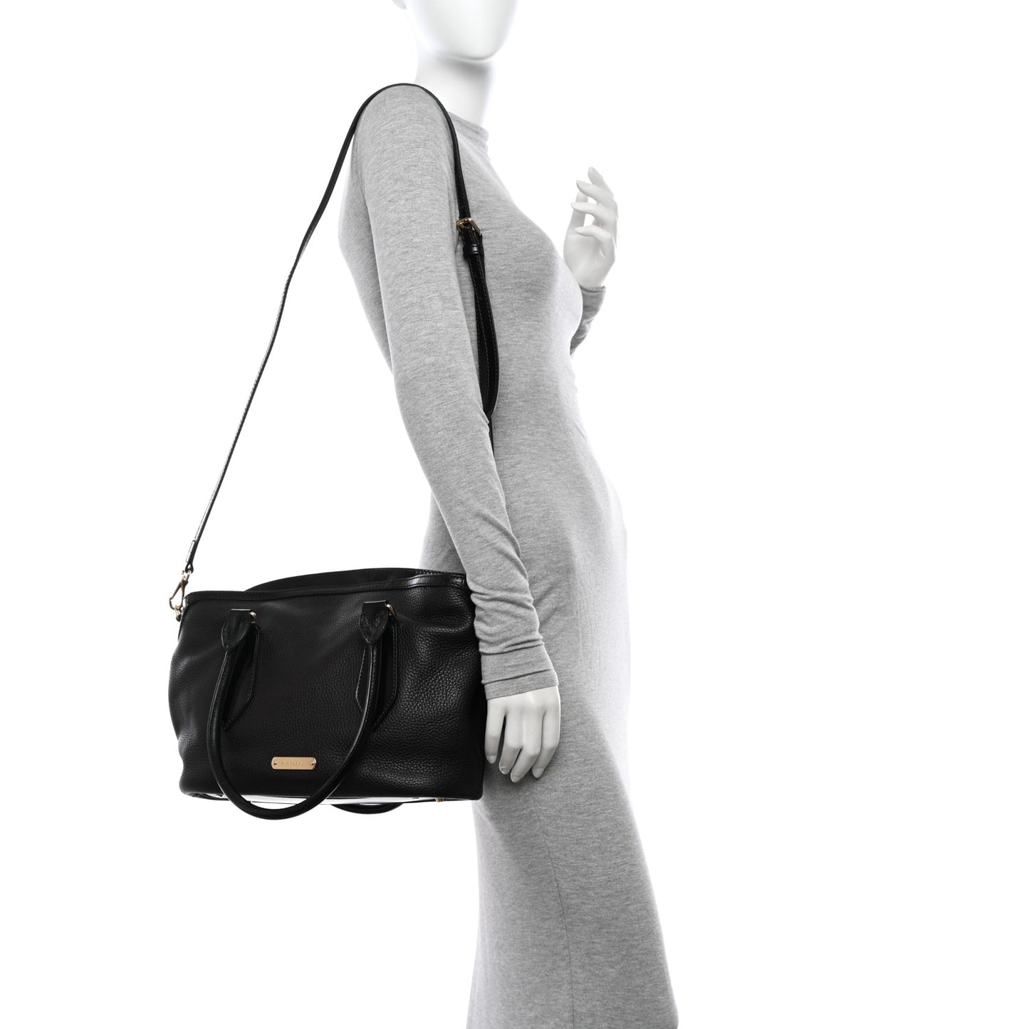 London Grainy Calfskin Medium Baynard Tote Brown