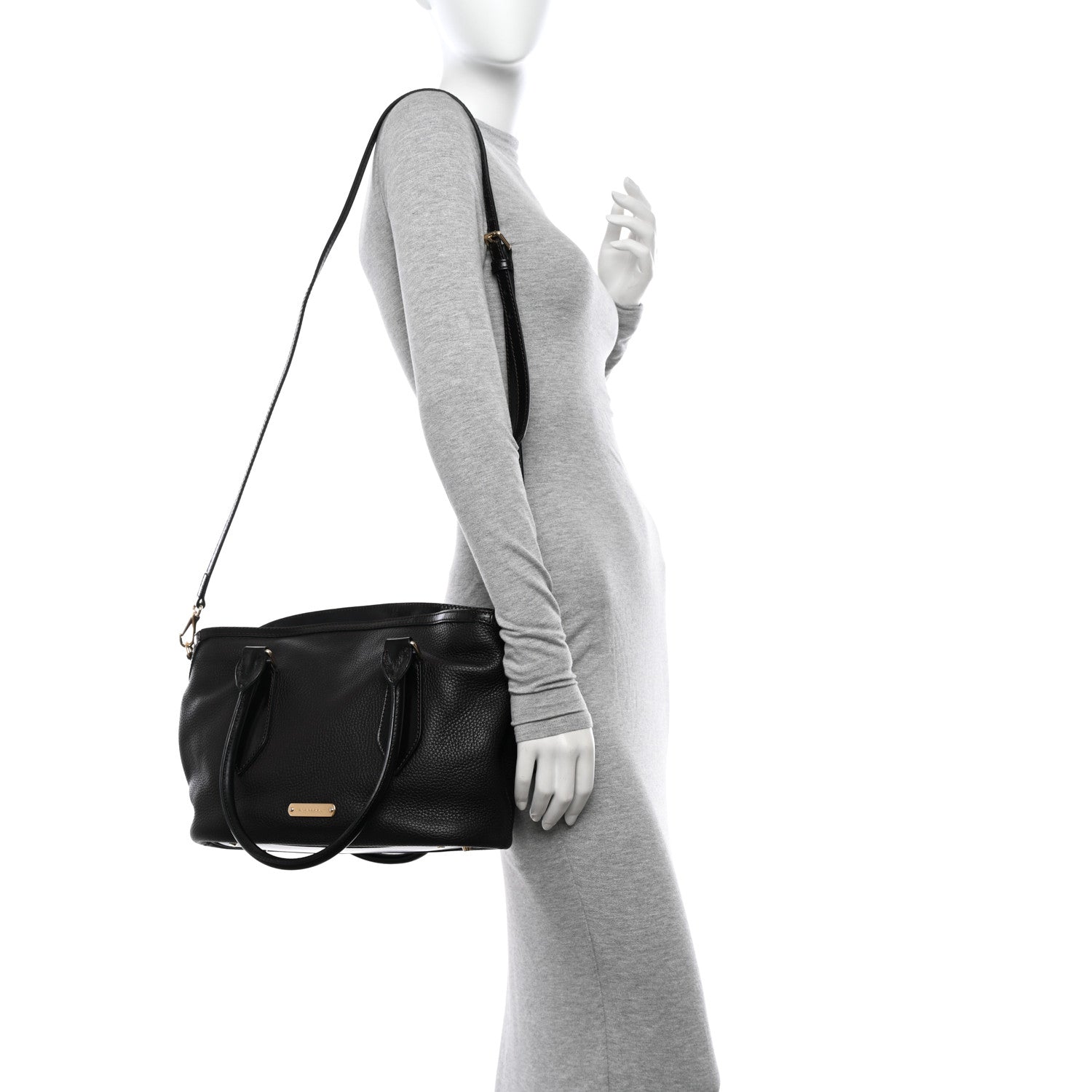 Burberry London Grainy Calfskin Medium Baynard Tote Brown 2 of 16