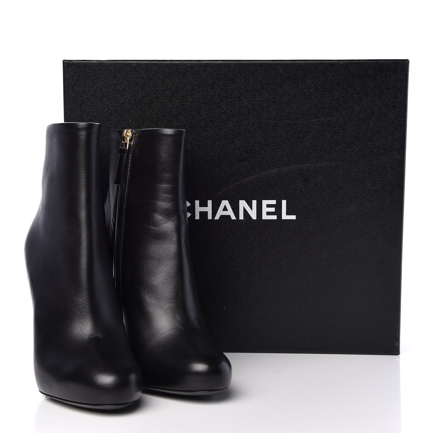 Lambskin Short Ankle Boots 36 Black