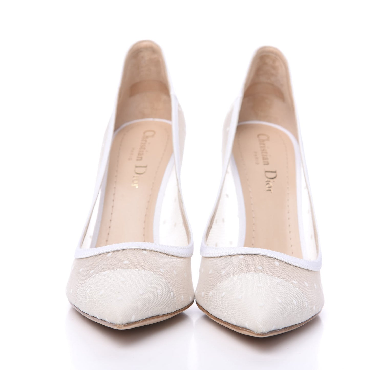 Mesh Plumetis Tulle D-Moi Pumps 38.5 White
