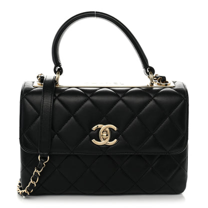 Chanel Lambskin Quilted Small Trendy CC Dual Handle Flap Bag Black 2 of 19