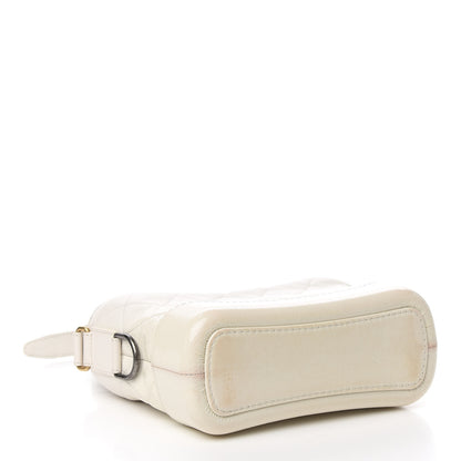 Chanel Patent Goatskin Quilted Small Gabrielle Hobo White 3 of 14