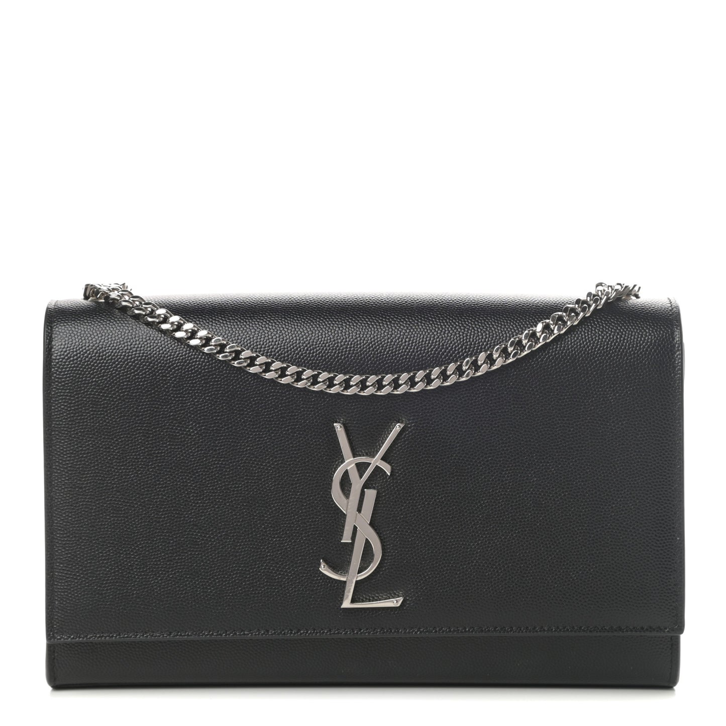 Grain De Poudre Medium Classic Monogram Kate Satchel Black