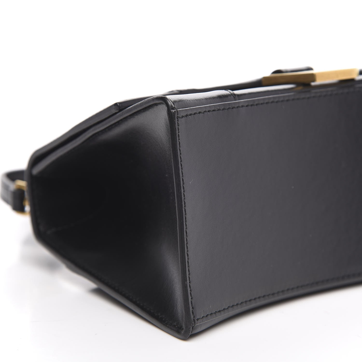 Balenciaga Shiny Box Calfskin Small Hourglass Top Handle Bag Black 7 of 12