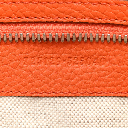 Gucci Piuma Calfskin Jumbo GG Embossed Large Duffle Bag Good Orange 7 of 15
