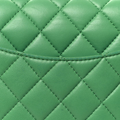 Chanel Lambskin Quilted Mini Rectangular Flap Green Blue 11 of 11