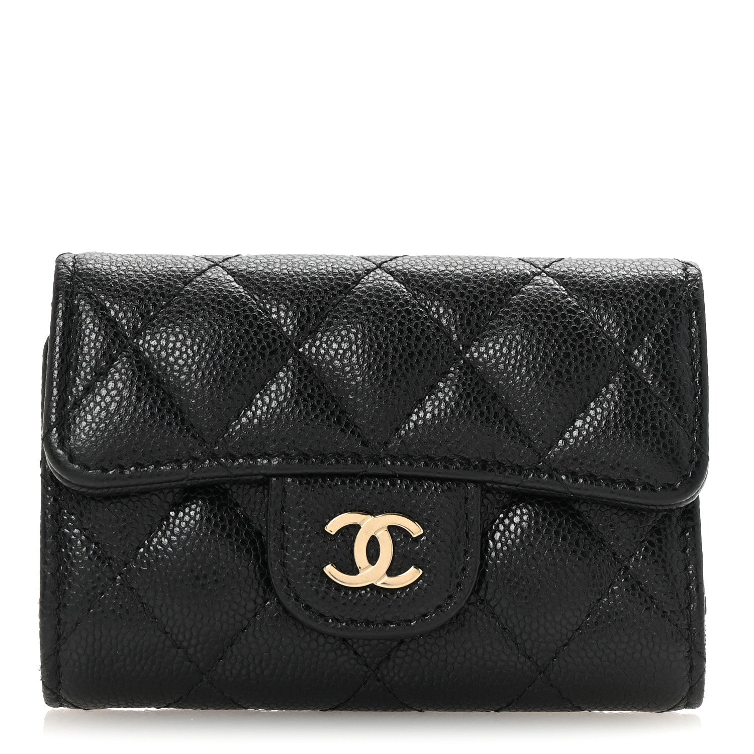 Chanel Caviar Quilted Classic 4 Key Holder Wallet Black 1 of 9