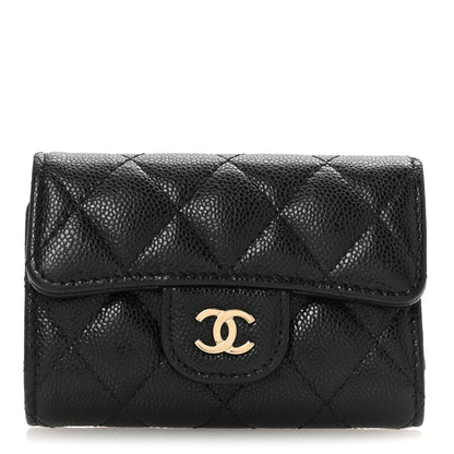 Chanel Caviar Quilted Classic 4 Key Holder Wallet Black 1 of 9