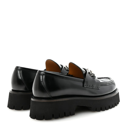 Gucci Cordovan Lux Womens Horsebit 45mm Platform Loafers 37 Black 5 of 10