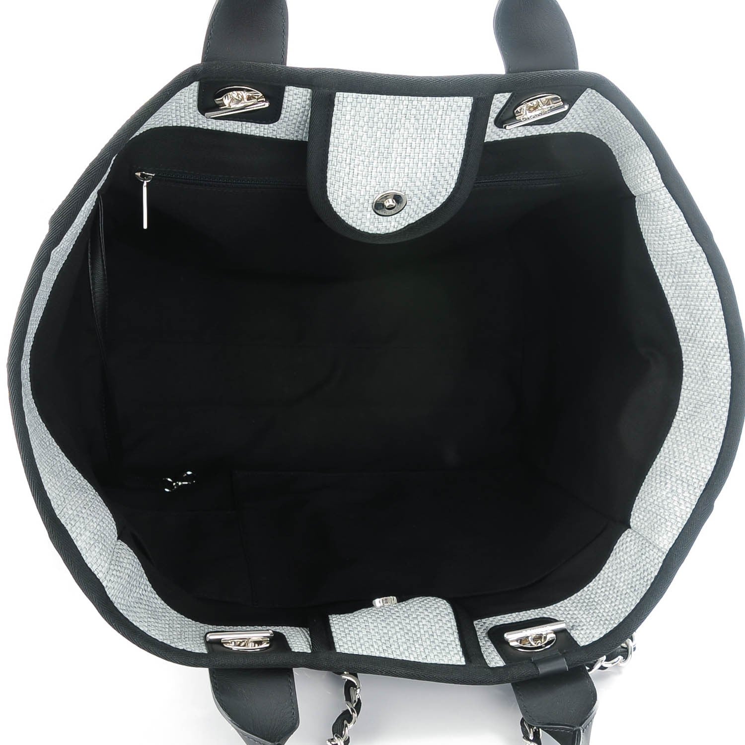 Chanel Canvas Deauville Large Tote Grey 5 of 7