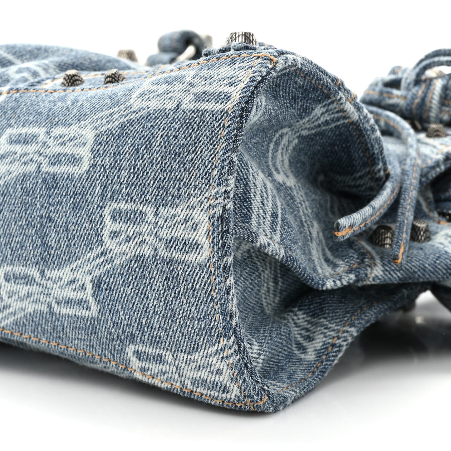 Denim BB Monogram Neo Cagole Handbag XS Blue