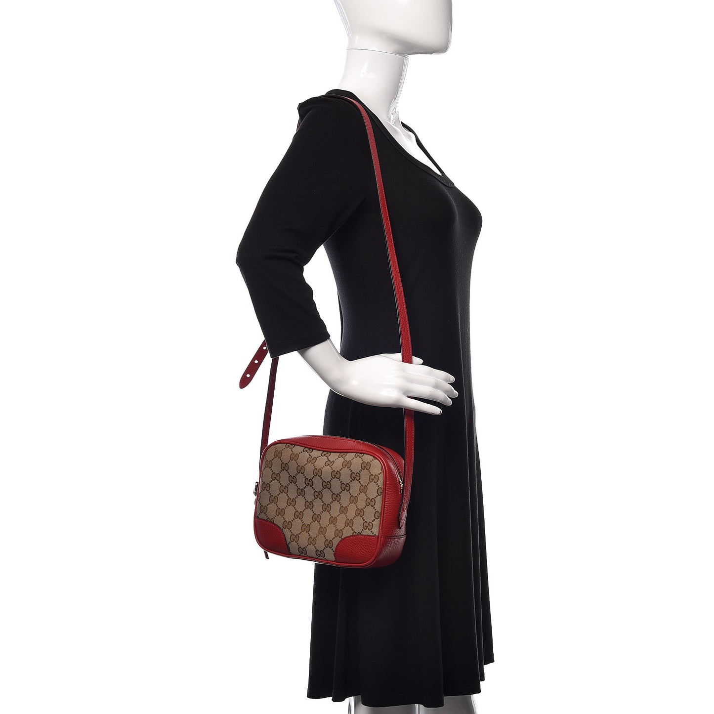 Monogram Mini Bree Messenger Bag Red