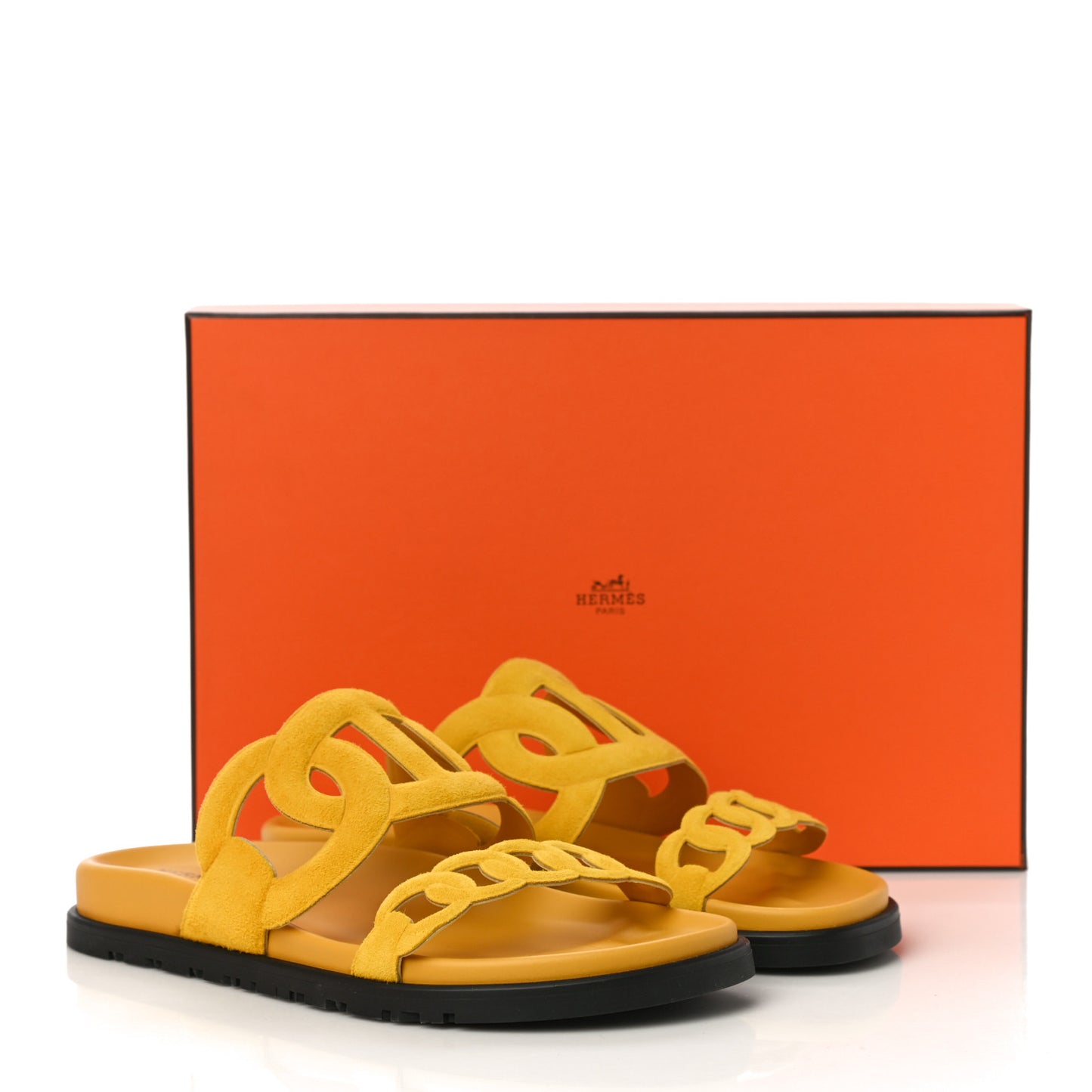 Suede Goatskin Extra Sandals 38 Jaune Sable
