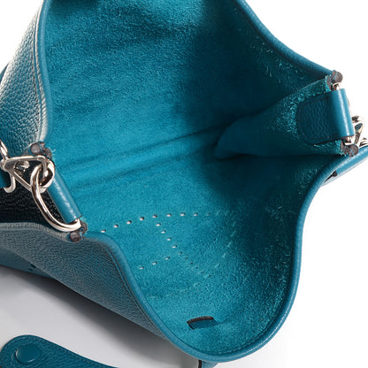 Hermes Taurillon Clemence Evelyne III PM Bleu Izmir 5 of 14