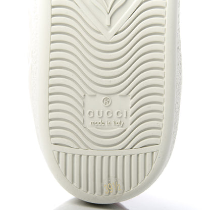 Gucci Calfskin Stripe Womens New Ace Sneakers 39.5 New Mystic White Ecru Red Flame 7 of 10