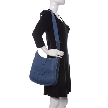 Hermes Taurillon Clemence Evelyne III PM Agate 2 of 11
