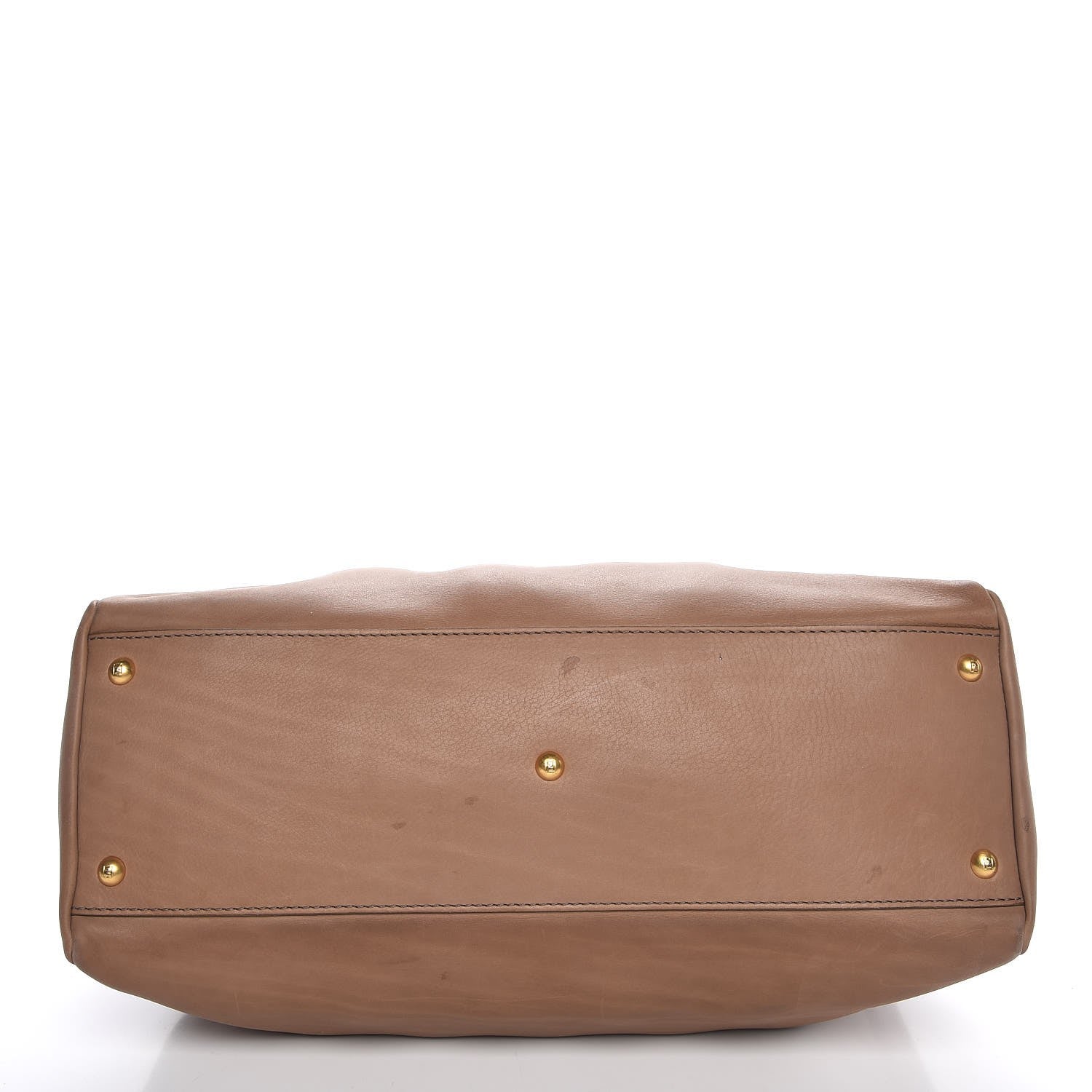 Fendi Vitello Saddle Large Peekaboo Iconic Satchel Moro 10 of 19