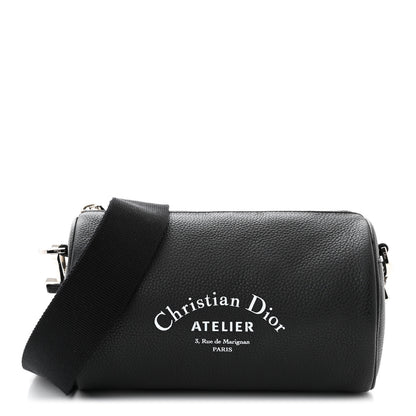 Christian Dior HOMME Grained Calfskin Mens Roller Pouch Black 1 of 9