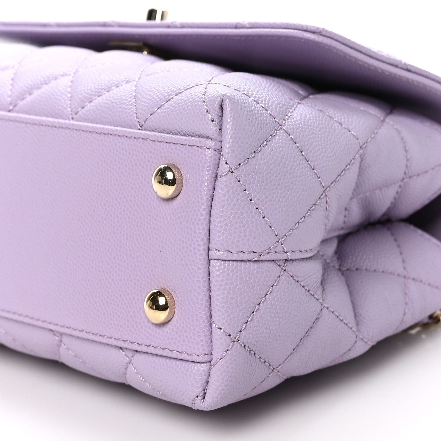 Chanel Caviar Quilted Mini Coco Handle Flap Light Purple 10 of 10