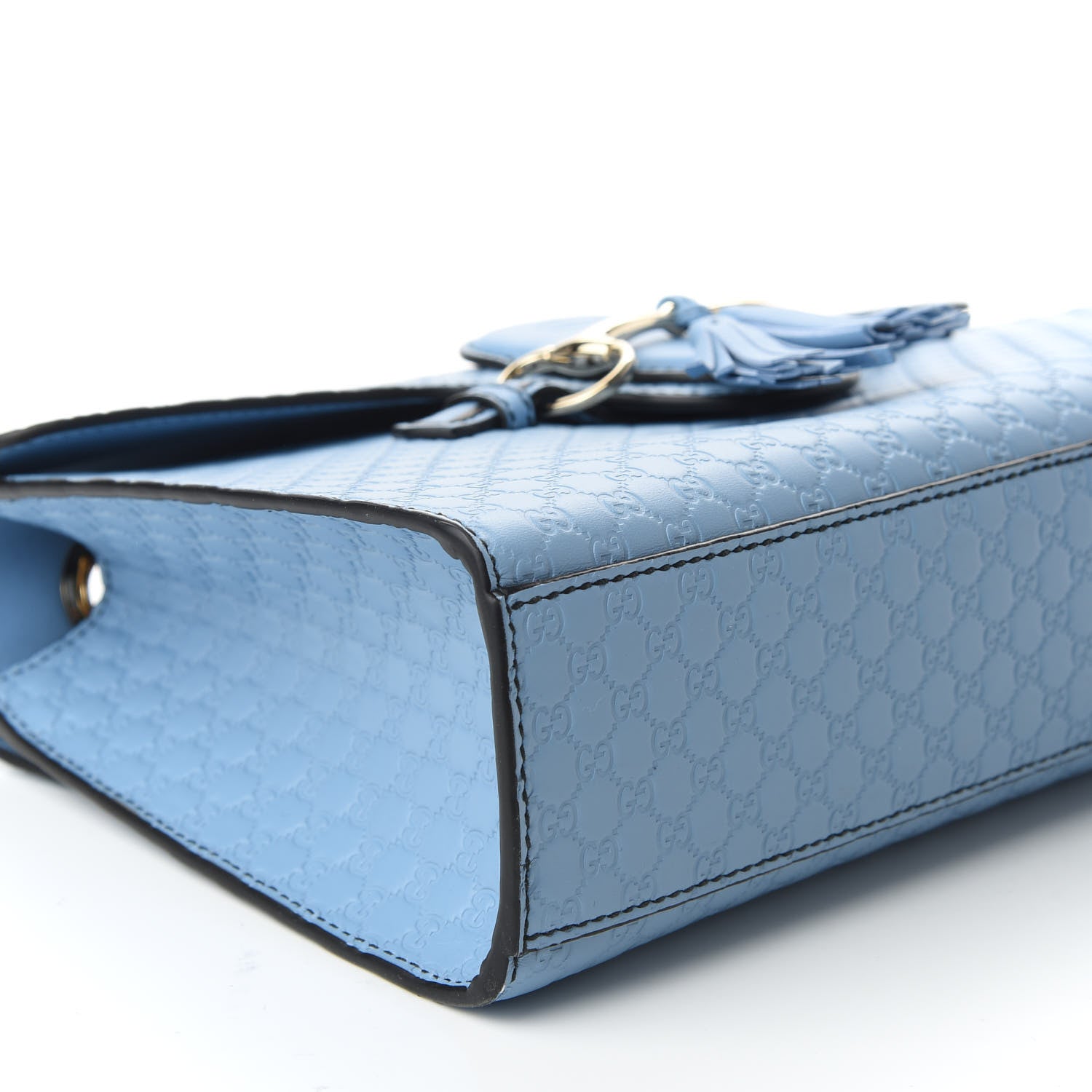 Gucci Microguccissima Medium Emily Chain Shoulder Bag Mineral Blue 6 of 9