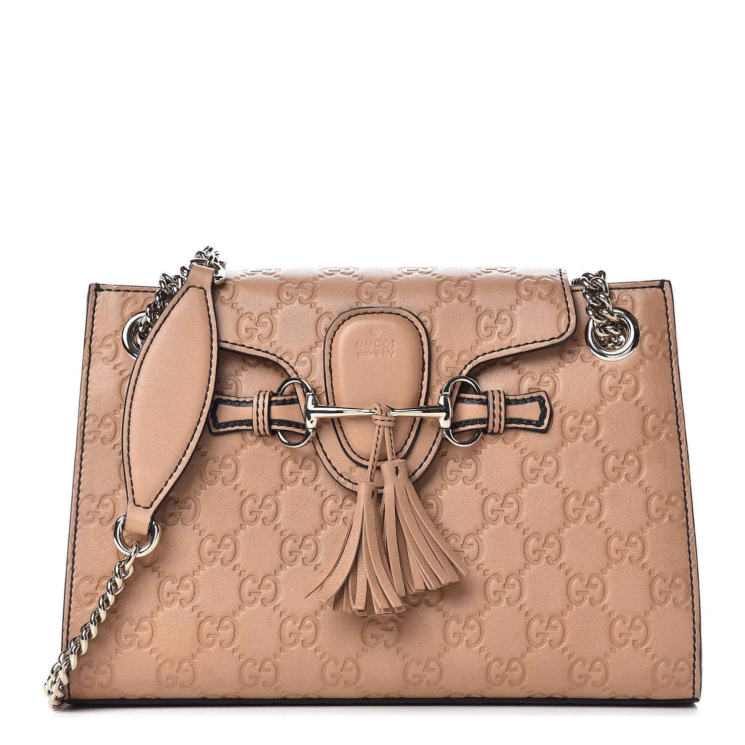 Gucci Guccissima Small Emily Chain Shoulder Bag Camelia 1 of 9
