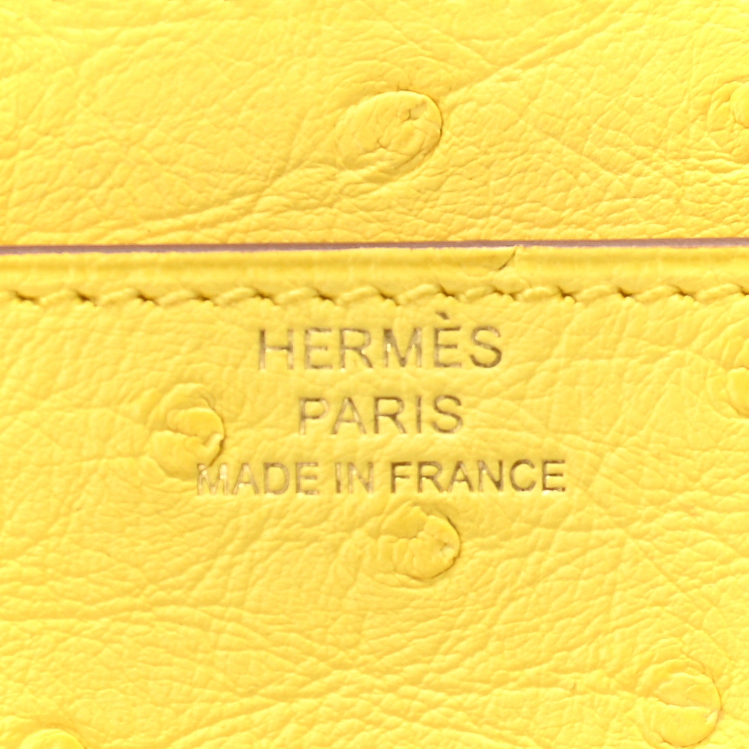 Hermes Ostrich Constance Long Wallet To Go Jaune Citron 6 of 9