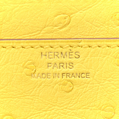 Hermes Ostrich Constance Long Wallet To Go Jaune Citron 6 of 9