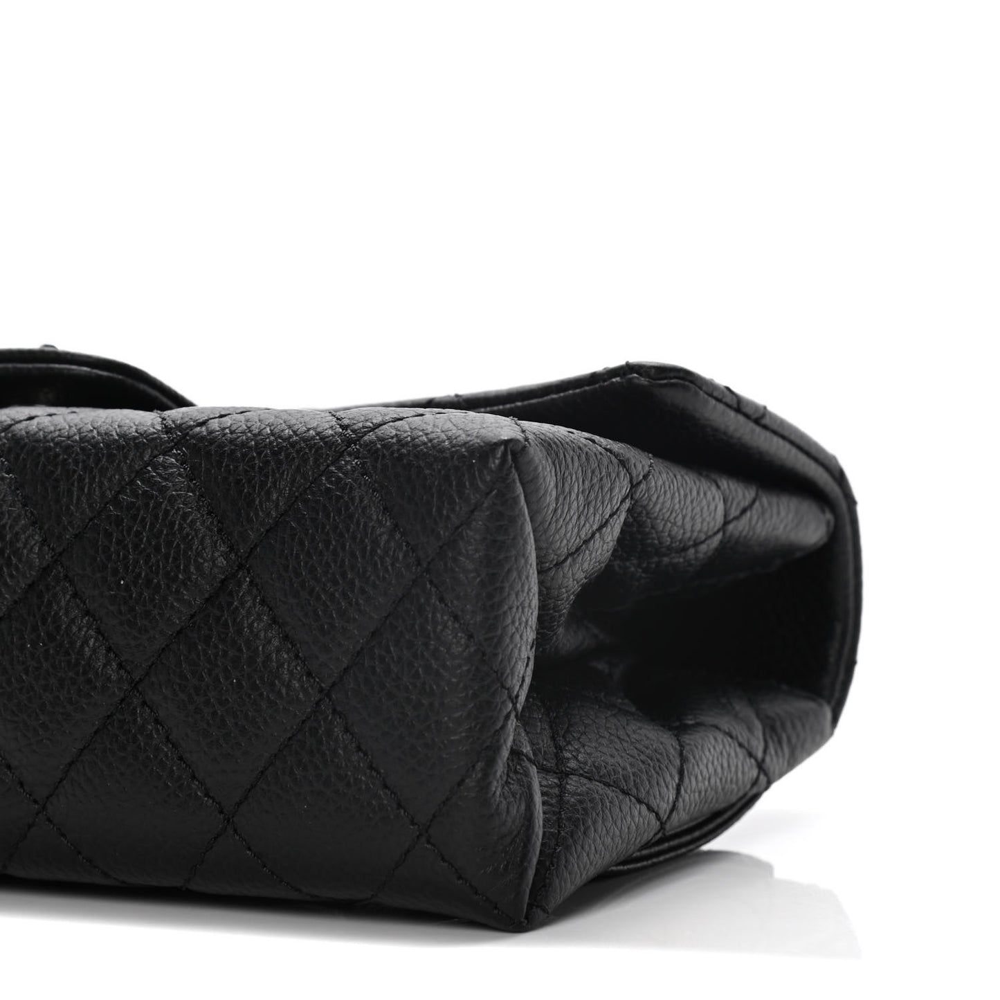 Grained Calfskin Quilted 2.55 Reissue Flap Belt Bag Clutch Black