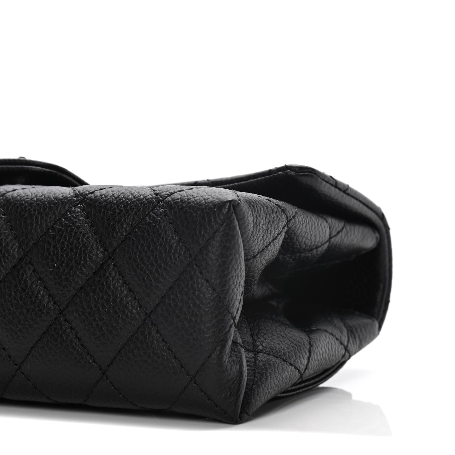 Chanel Grained Calfskin Quilted 2.55 Reissue Flap Belt Bag Clutch Black 10 of 10