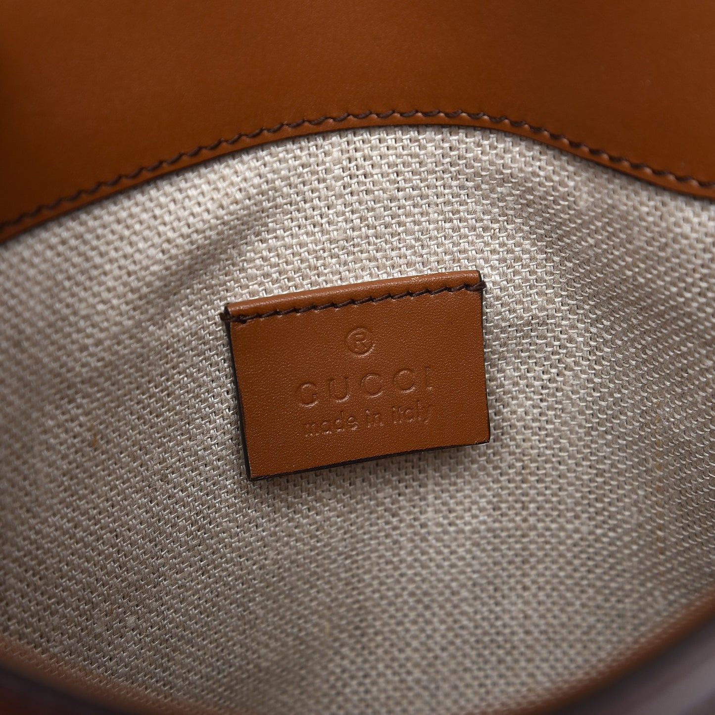 Monogram Small Lady Web Shoulder Bag Beige Cuir