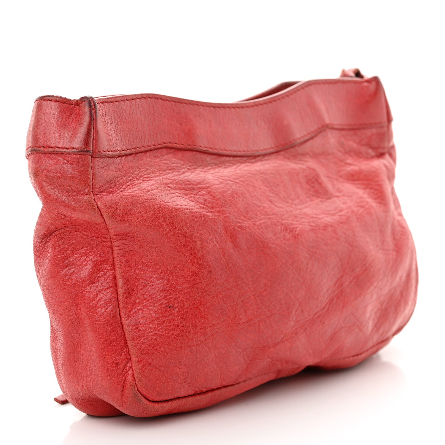 Balenciaga Chevre Classic Hardware Porte Toilette Makeup Clutch  Rouge Coquelicot 3 of 15
