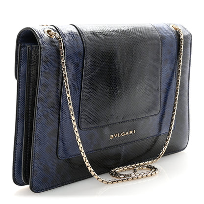 Bulgari Karung Serpenti Forever Crossbody Dark Blue 3 of 9
