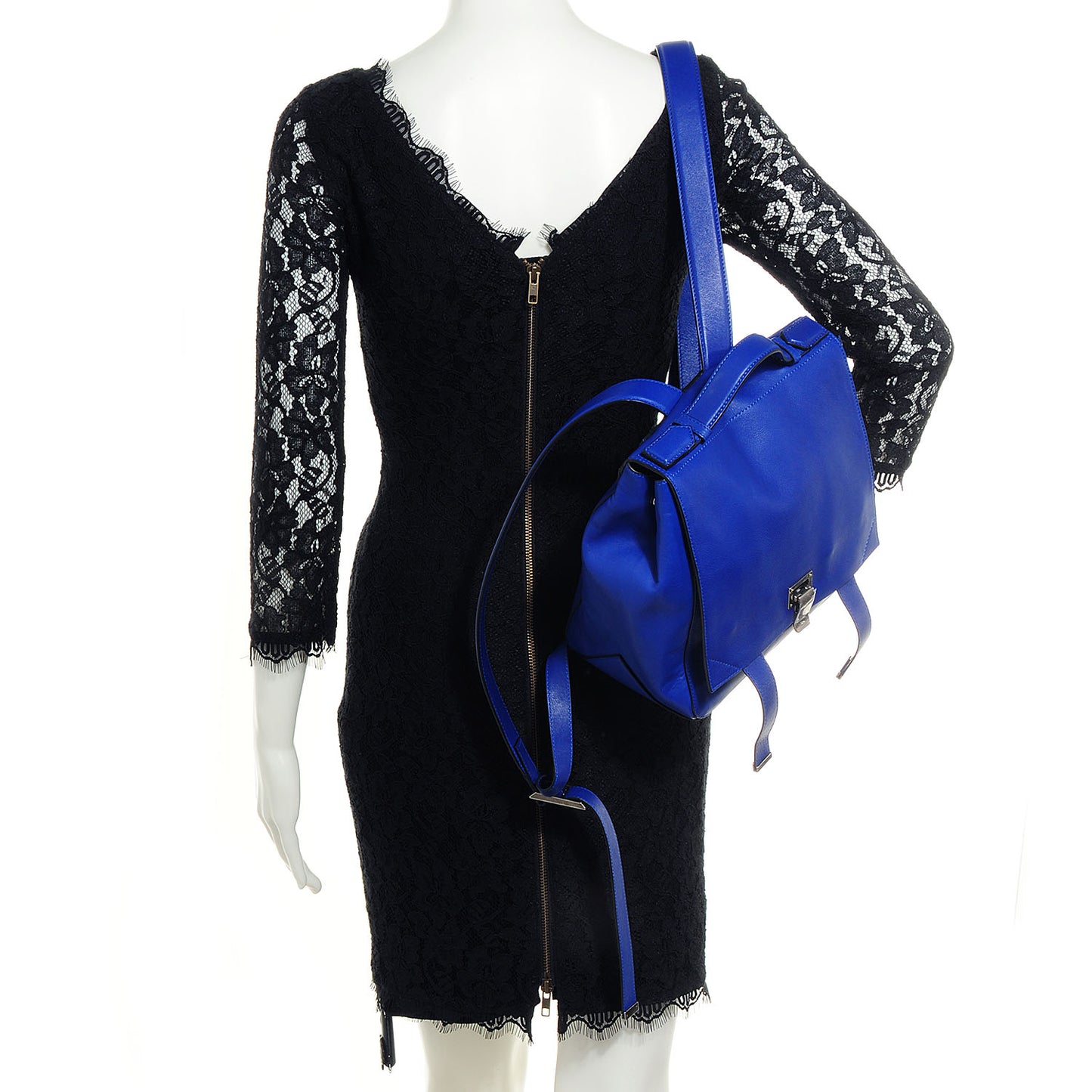 Leather Small PS Backpack Cobalt