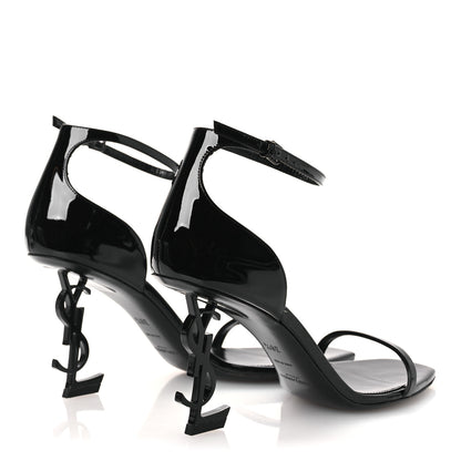 Saint Laurent Vernice Chiffon Opyum 85 Sandals 38.5 Black 5 of 13