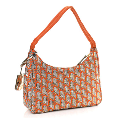 Prada Broccato Mini Re-Edition 2000 Bag Arancio Twist 3 of 12
